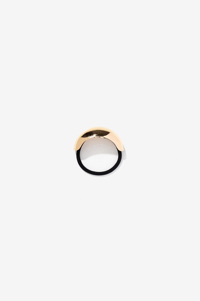 Rounded Metallic Hair Tie