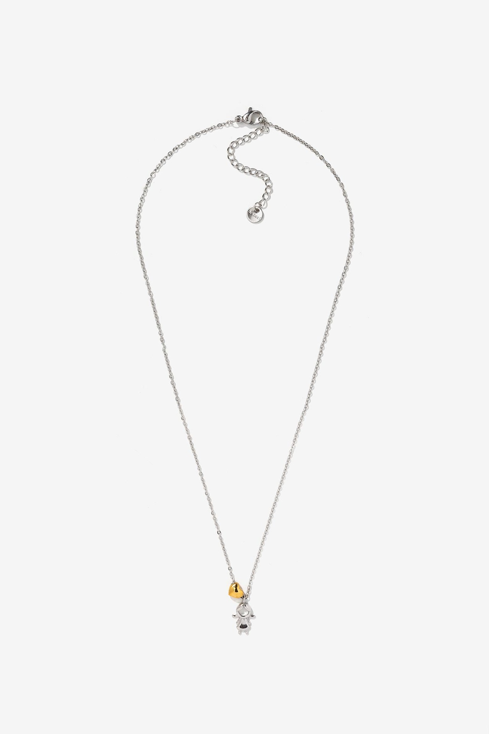Steel Necklace with Girl Pendant