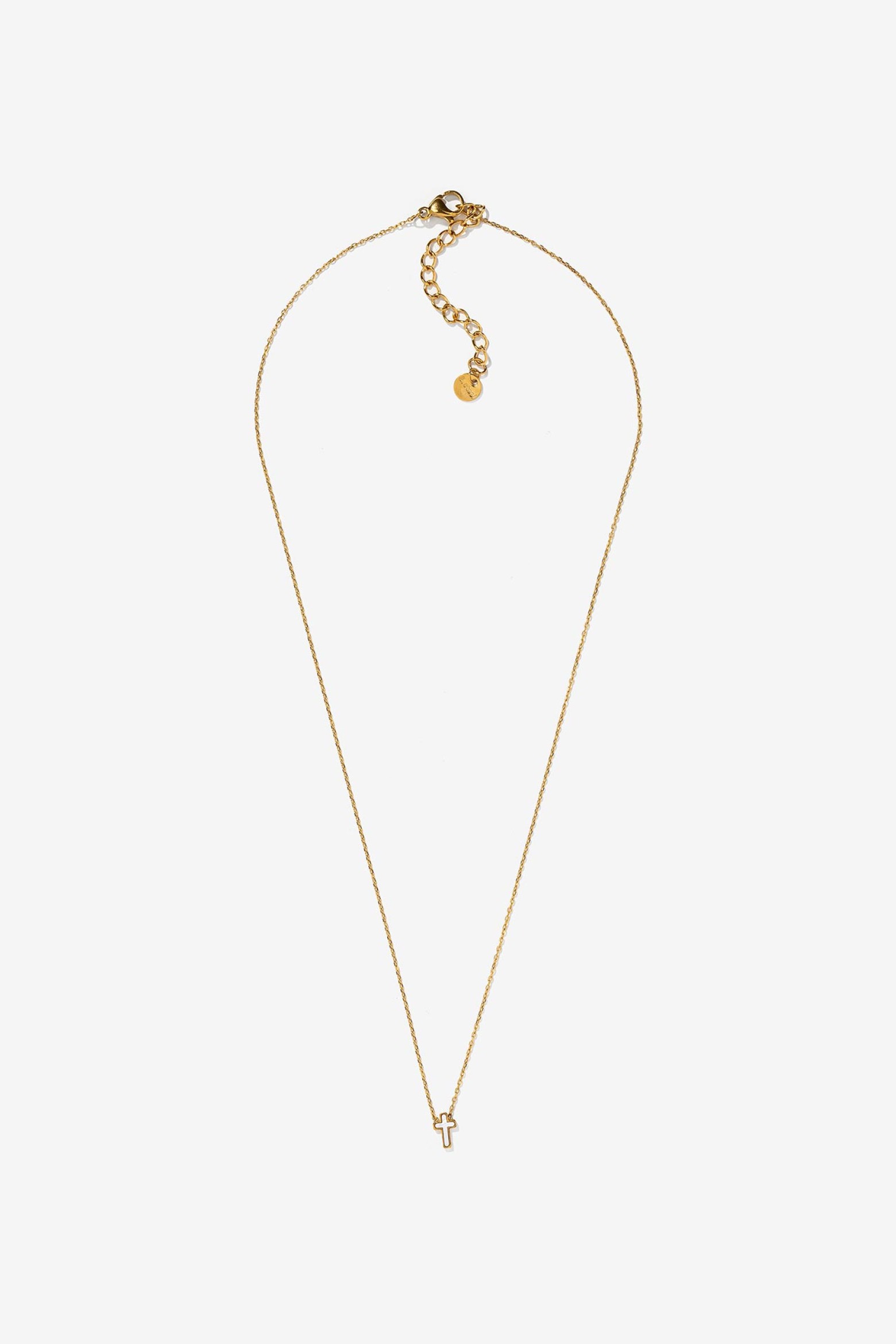 Steel Necklace with Cross