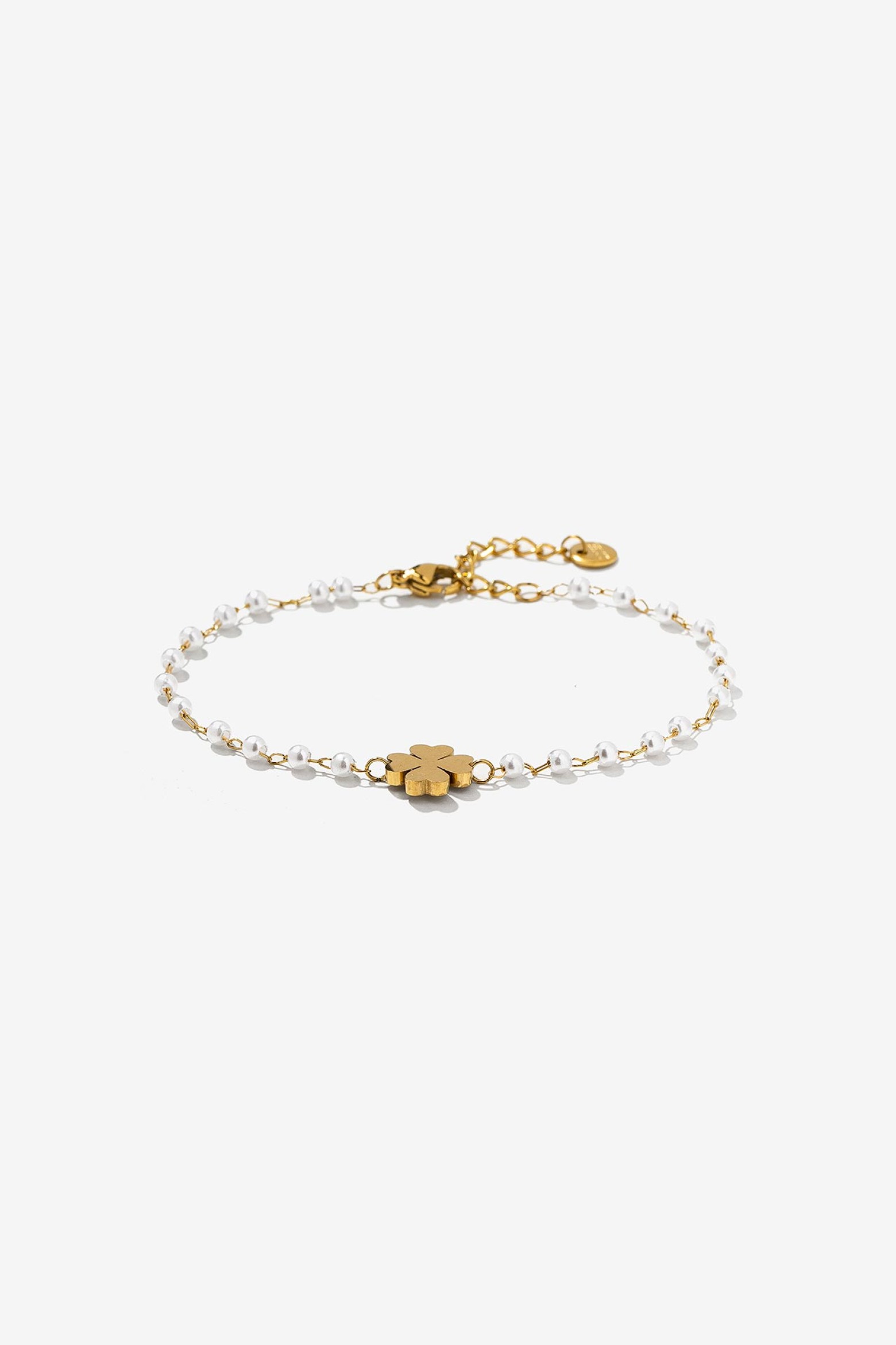 Steel Bracelet with Clover