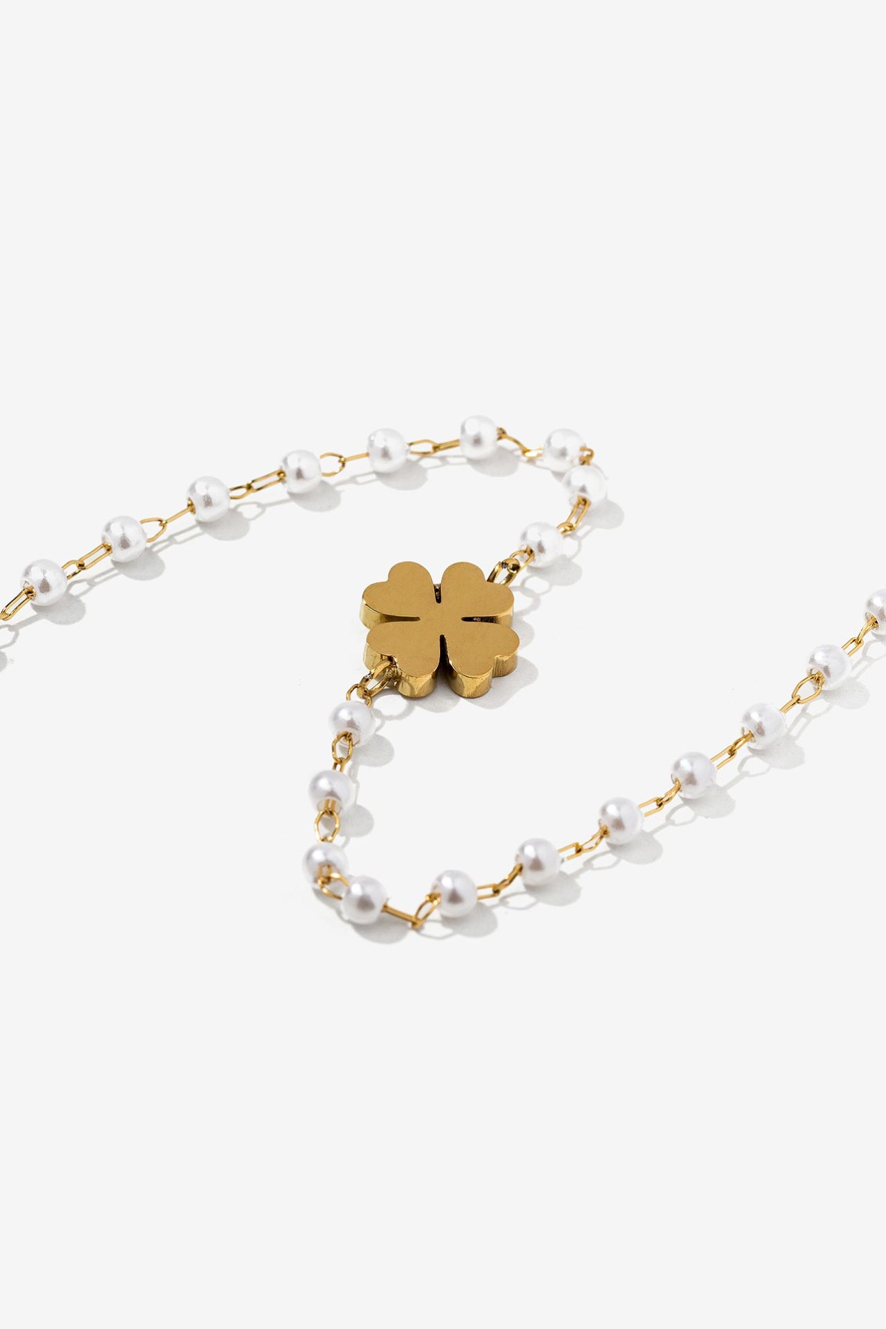 Pulseira de Ao com Trevo