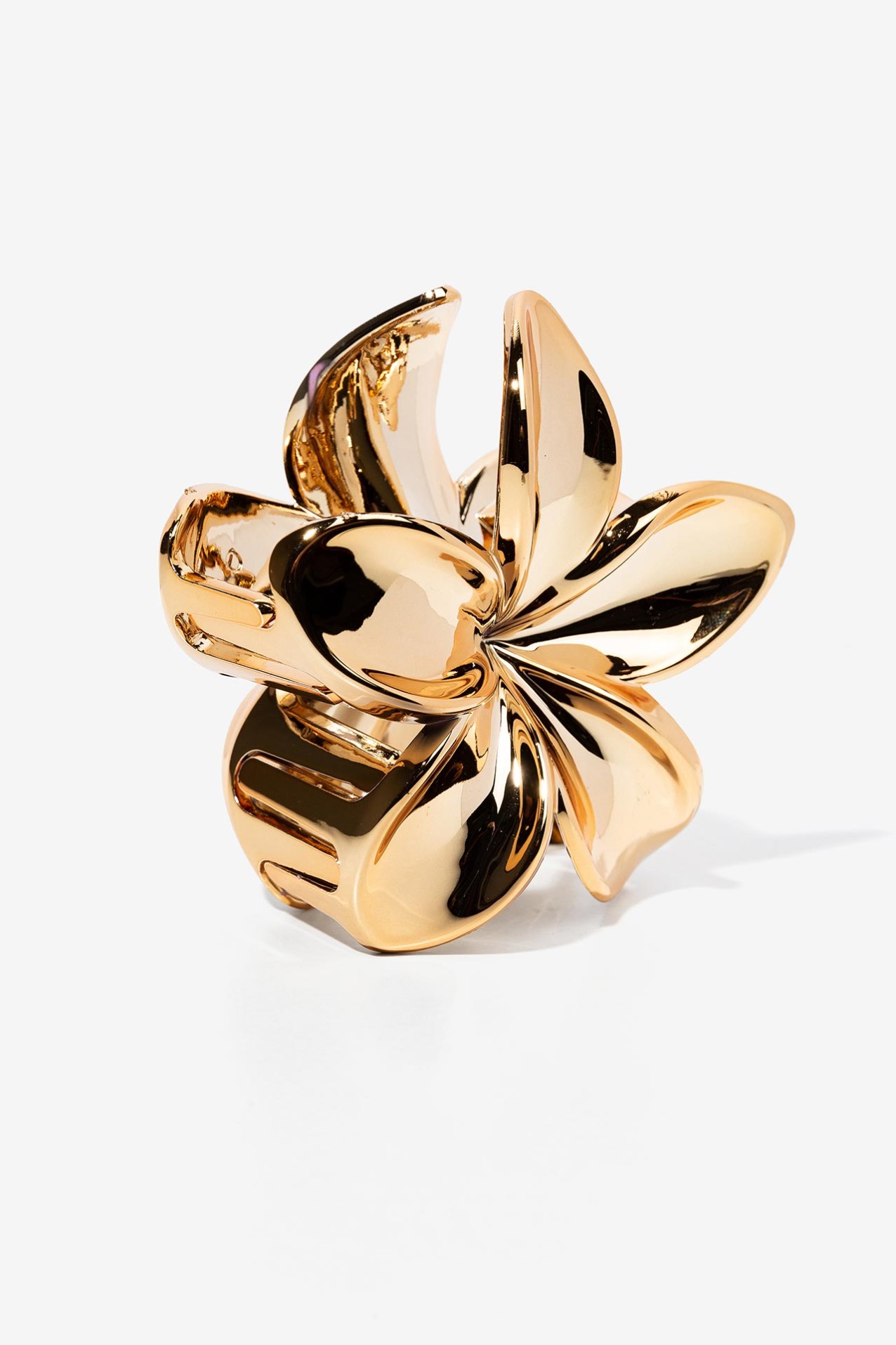 Metallic Flower Hair Clip