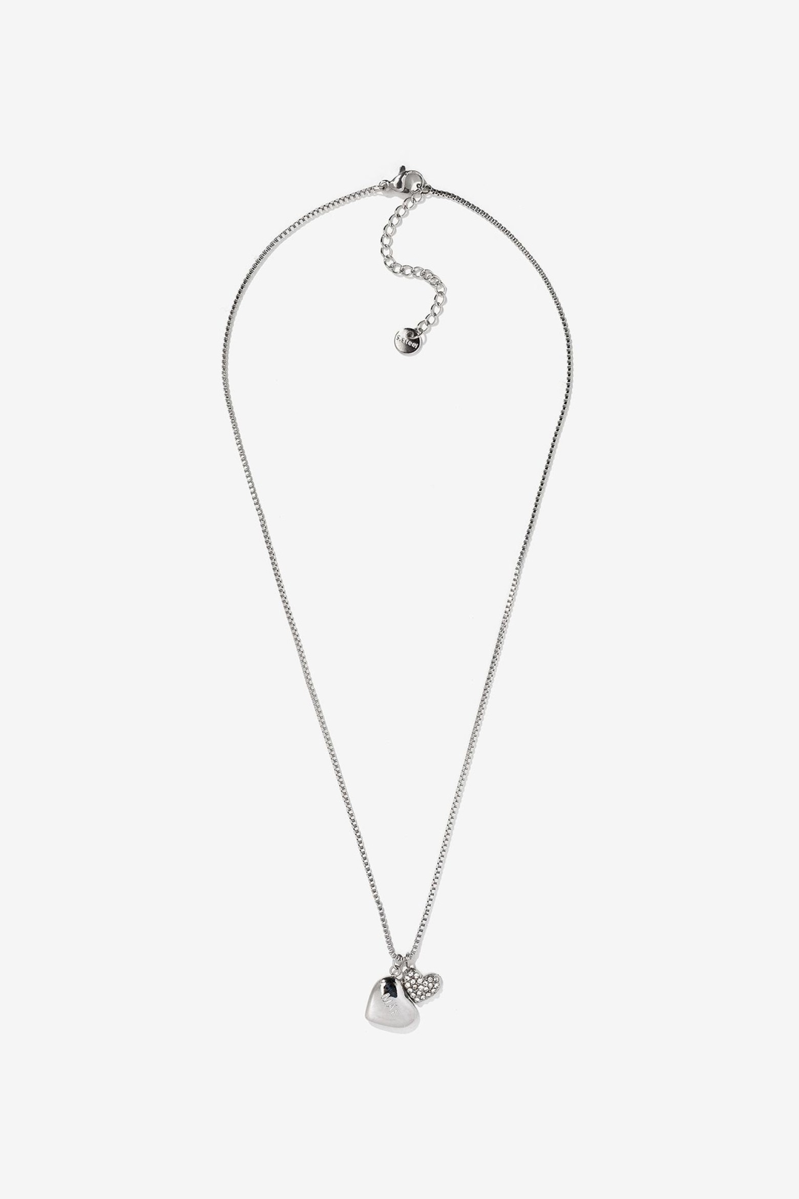 Steel Necklace with Hearts