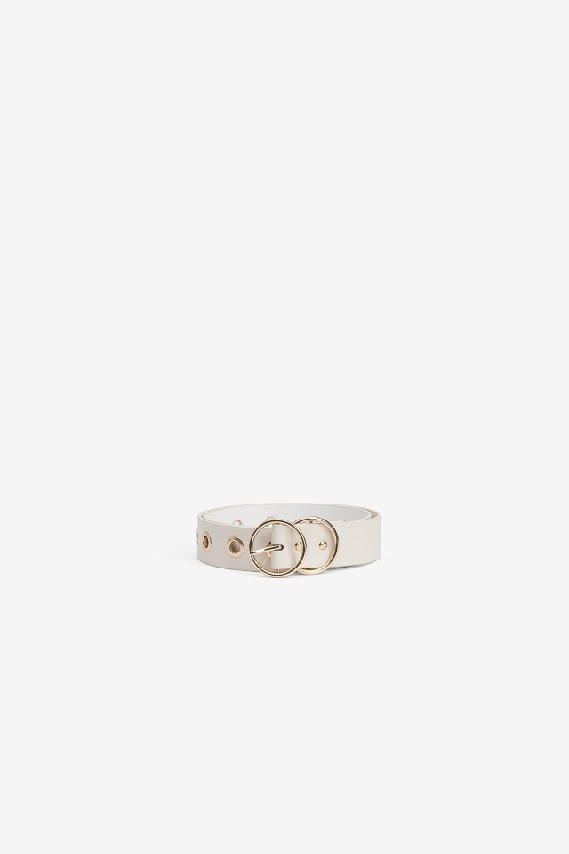 Belt with Metallic Eyelets