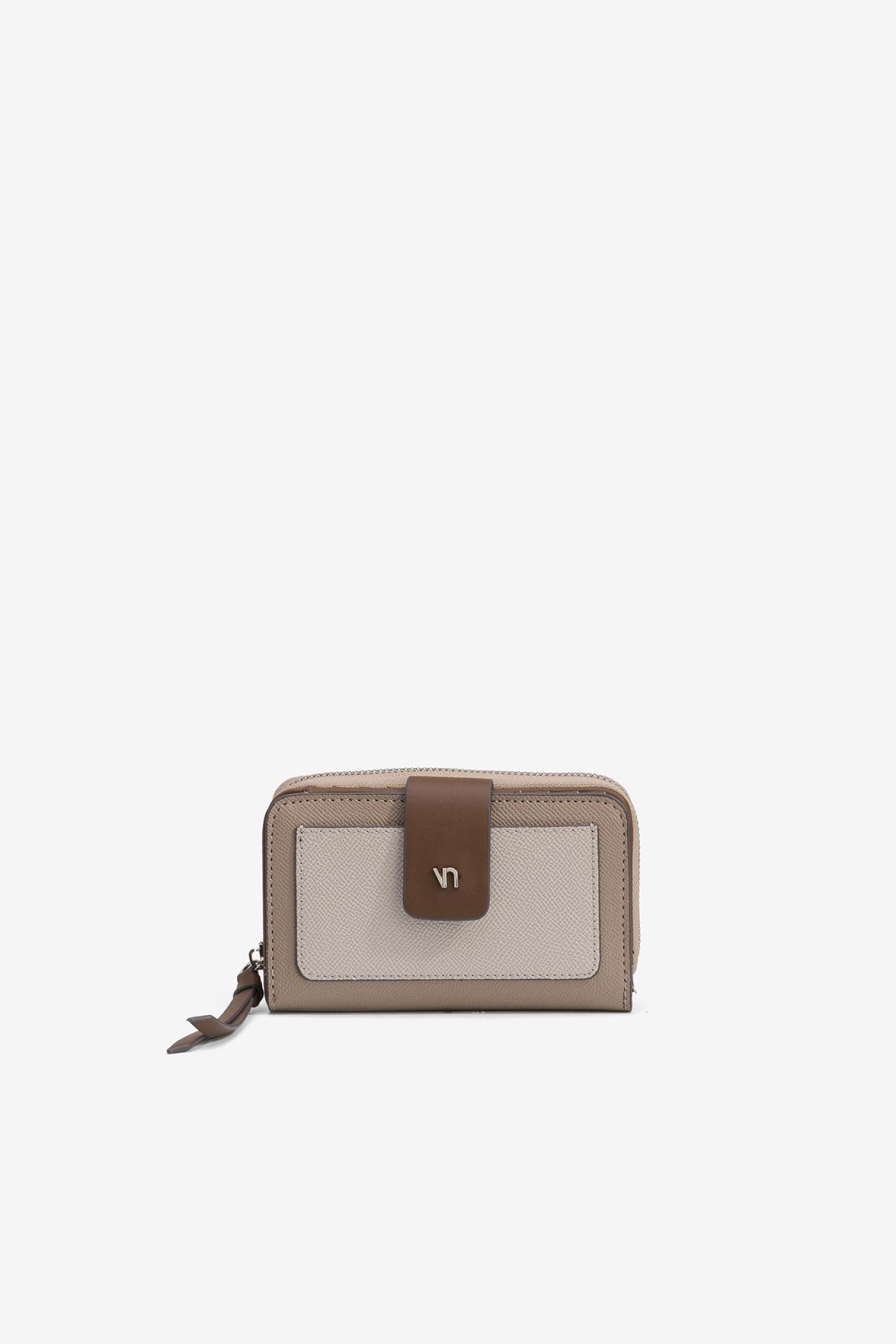 Tricolor Coin Purse with Flap