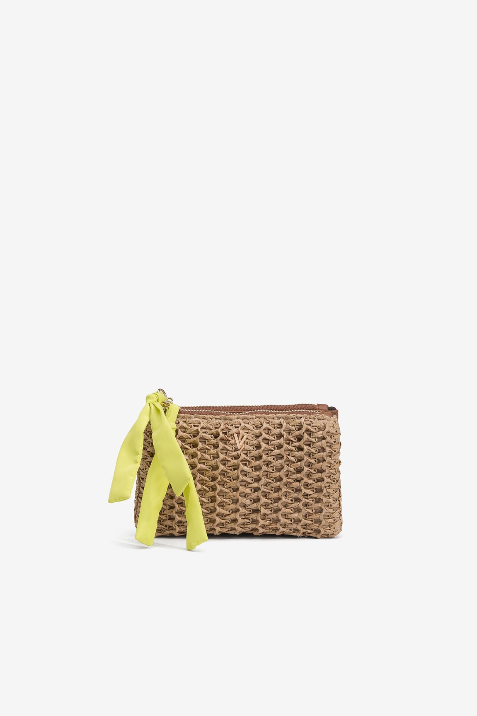 Straw-Effect Bag with 2 Compartments
