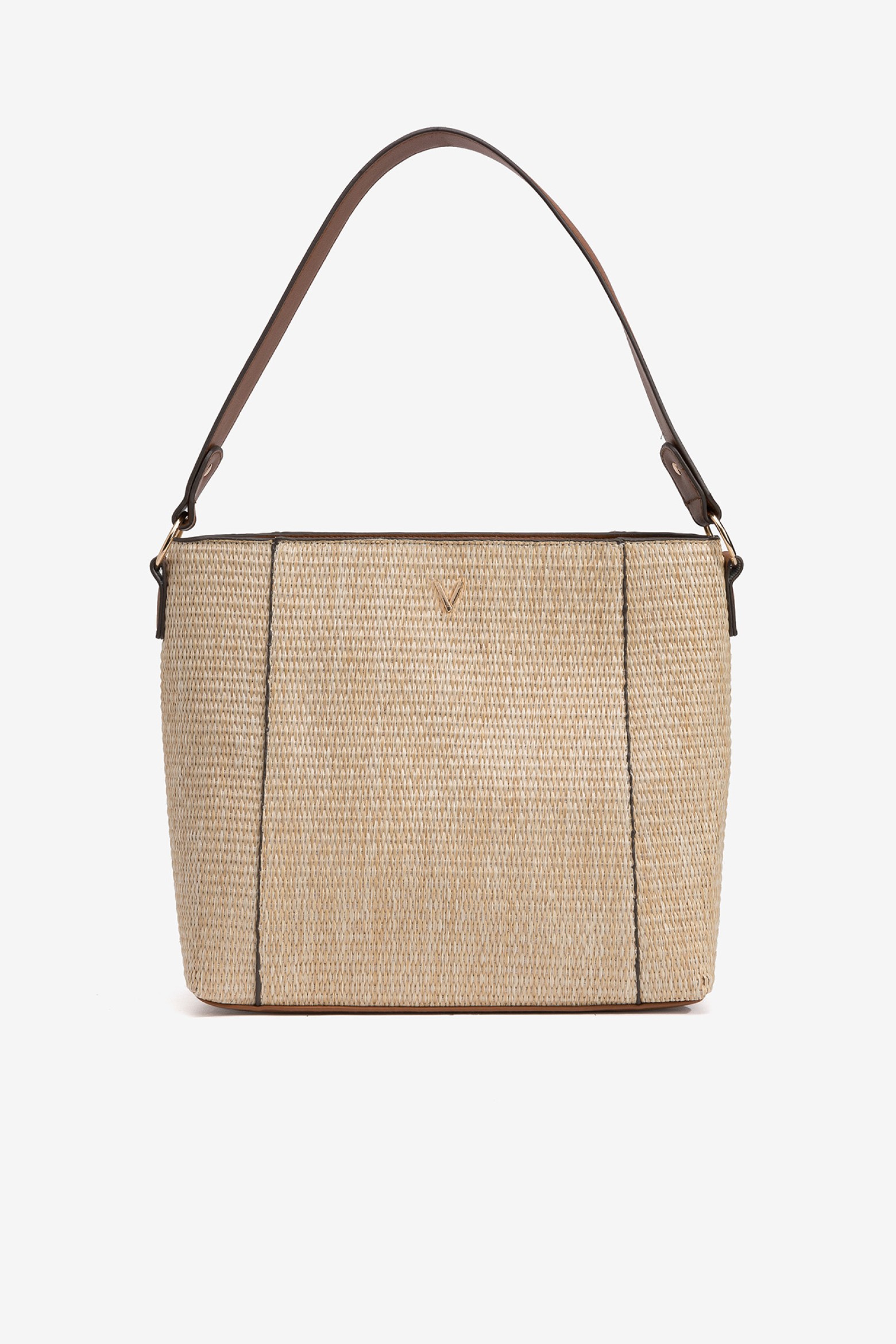 Straw Effect Shoulder Bag