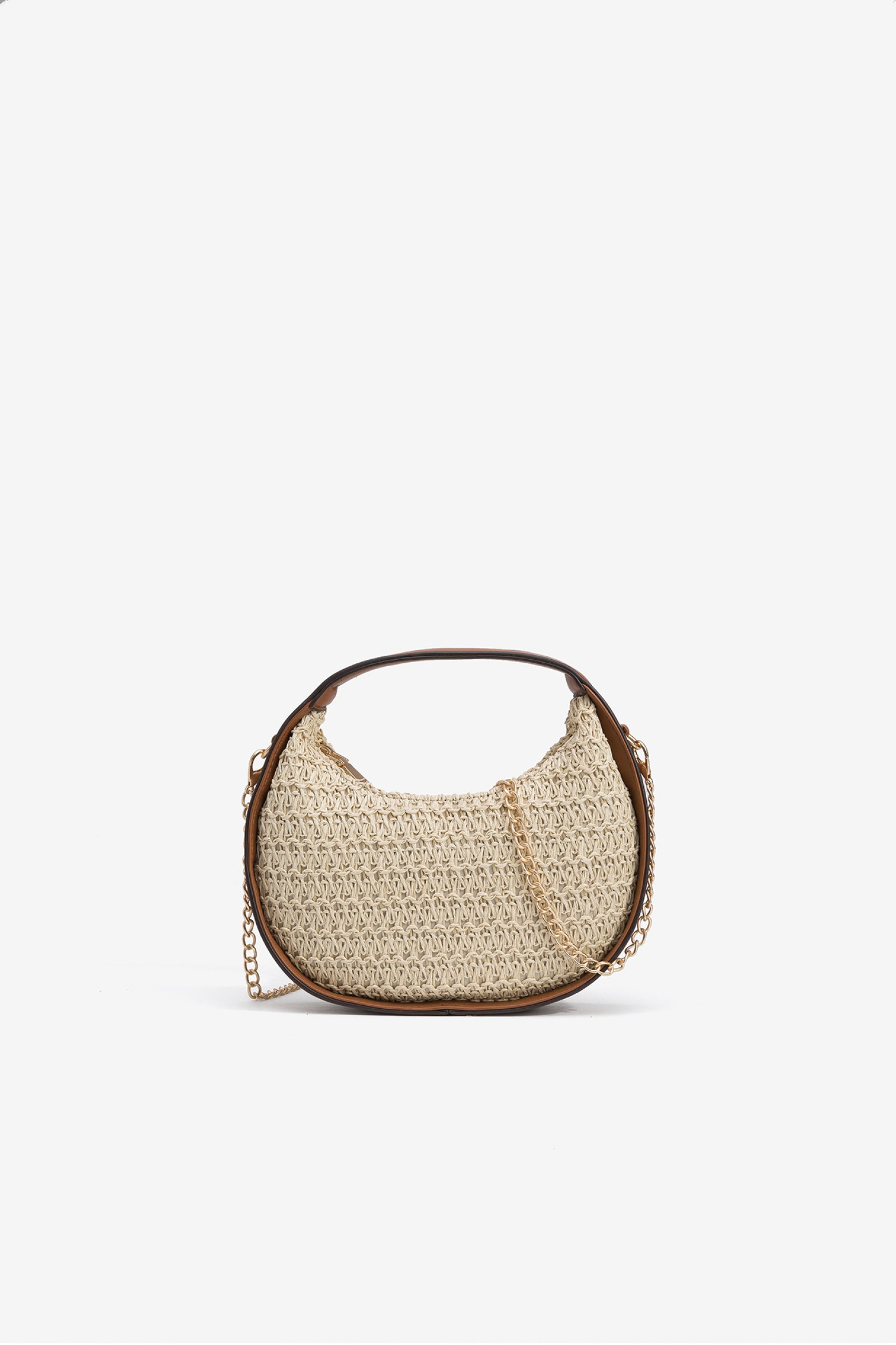 Round Straw Effect Bag