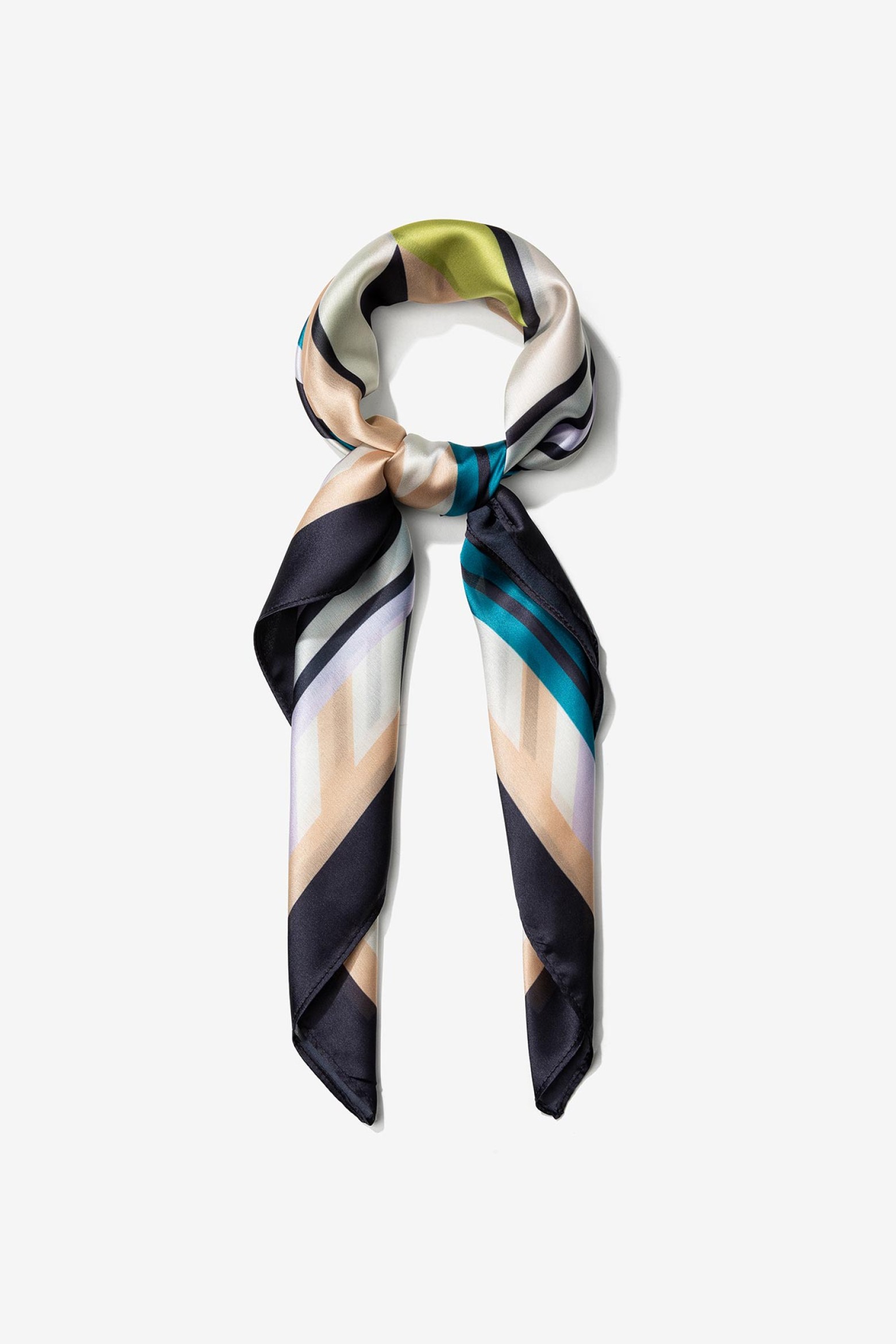 Geometric Print Satin Bandana