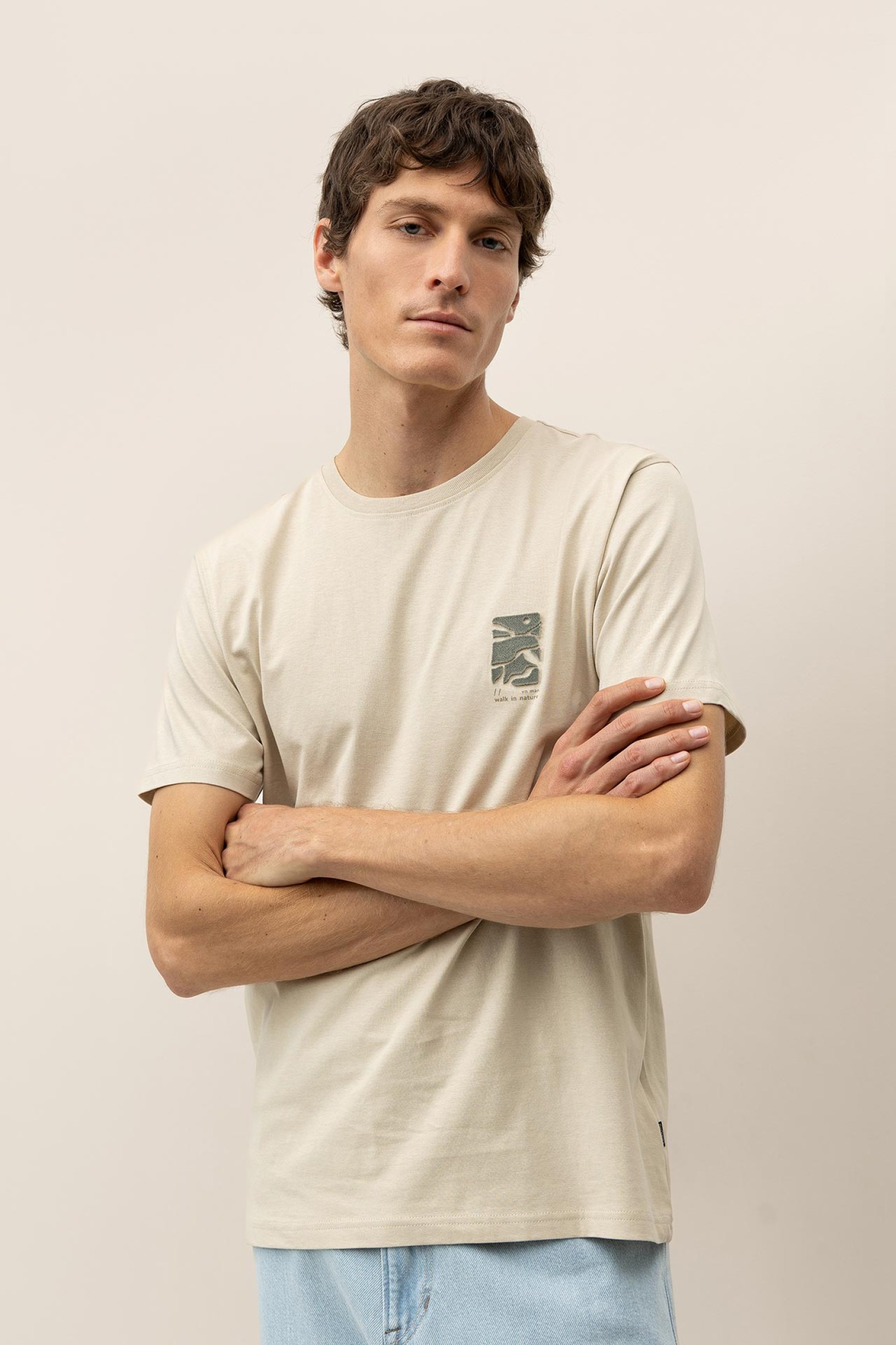 T-Shirt with Velvety Detail
