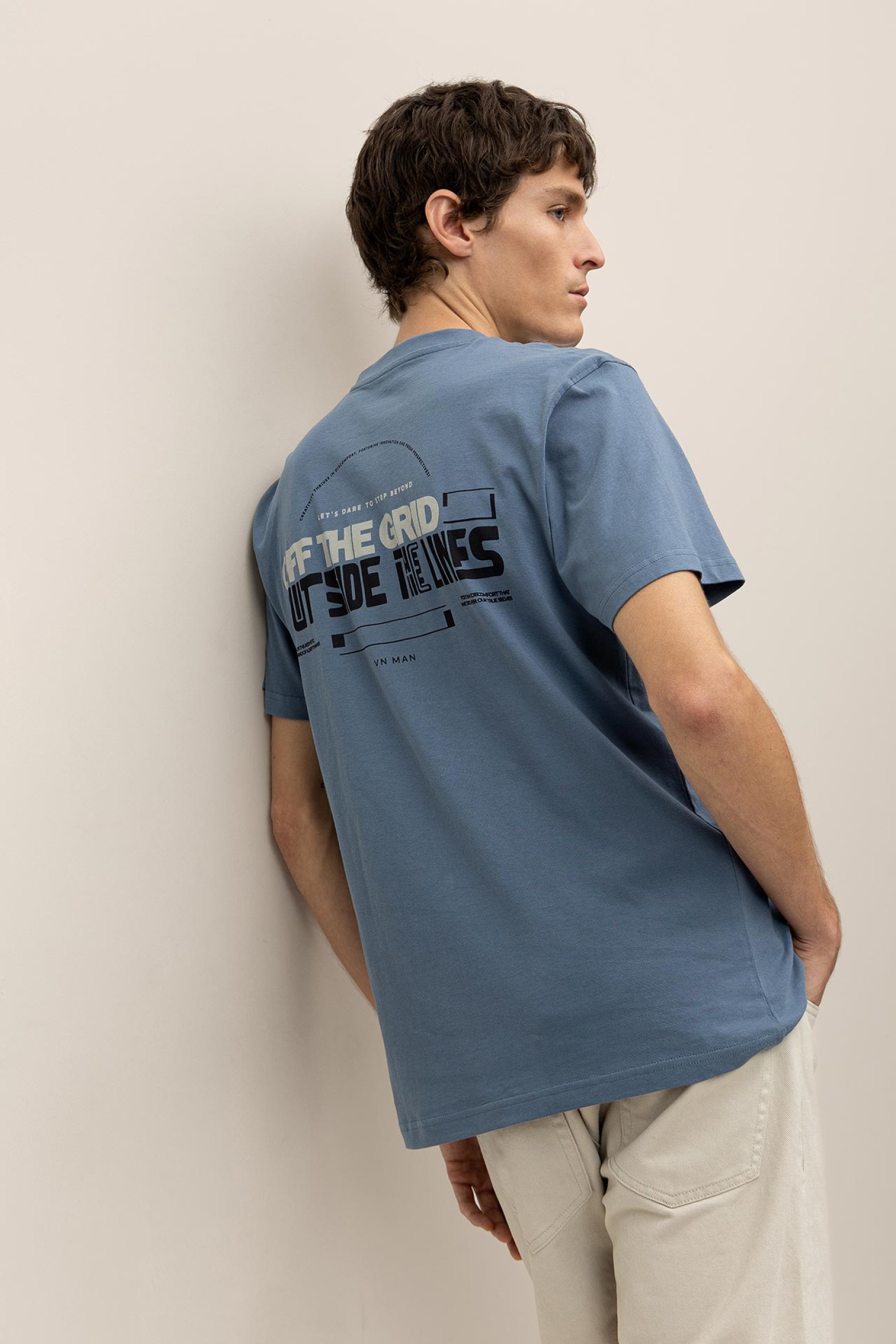 T-shirt de Algodo Costas Estampadas