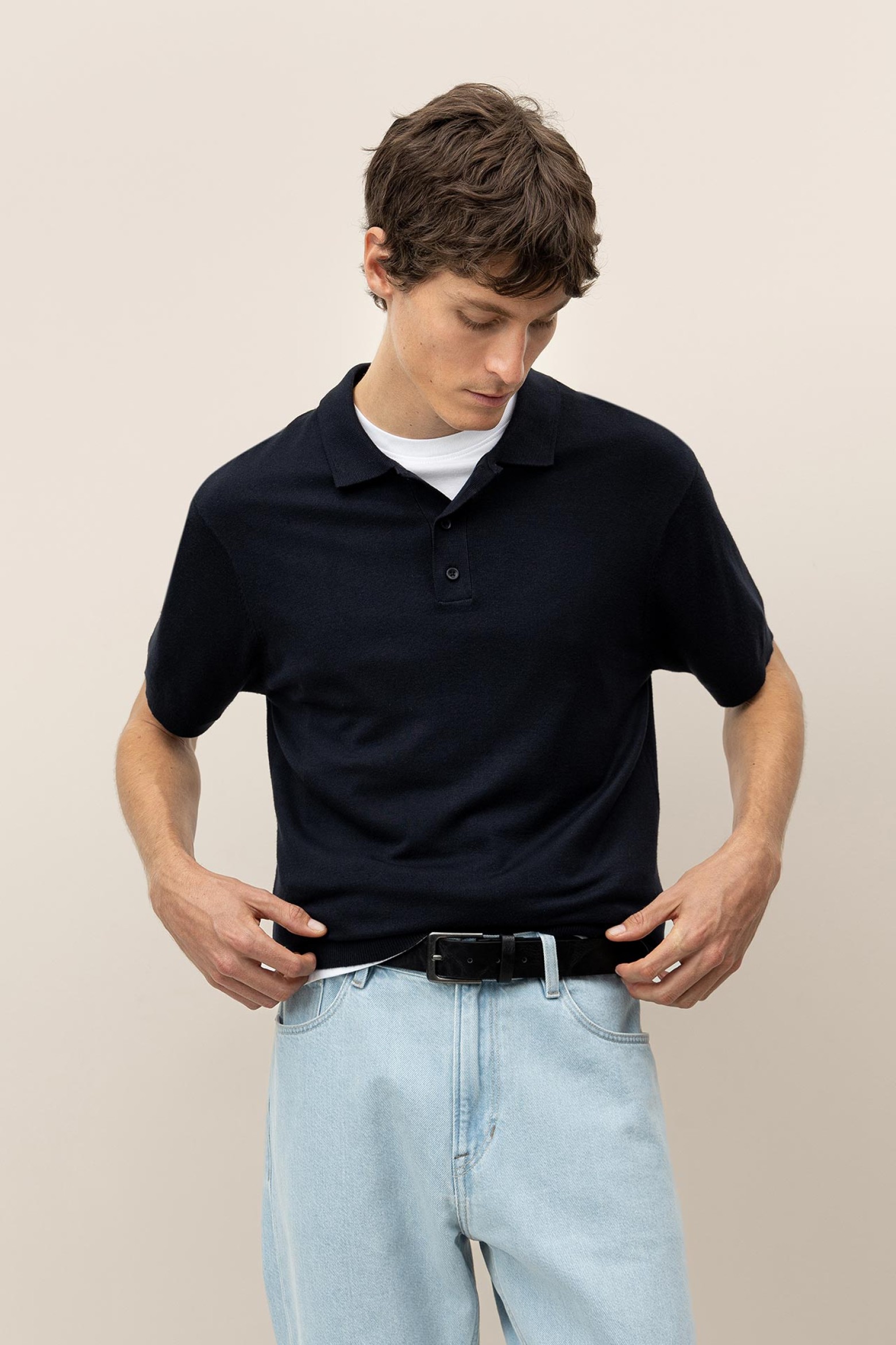 Knitted Cotton Polo