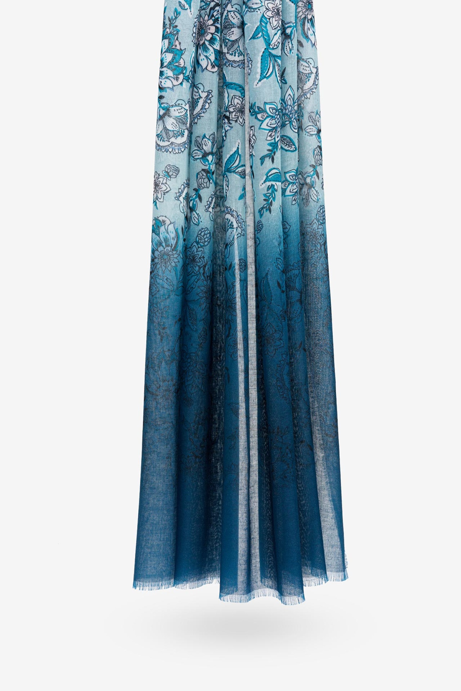 Leno Estampado Floral Gradiente