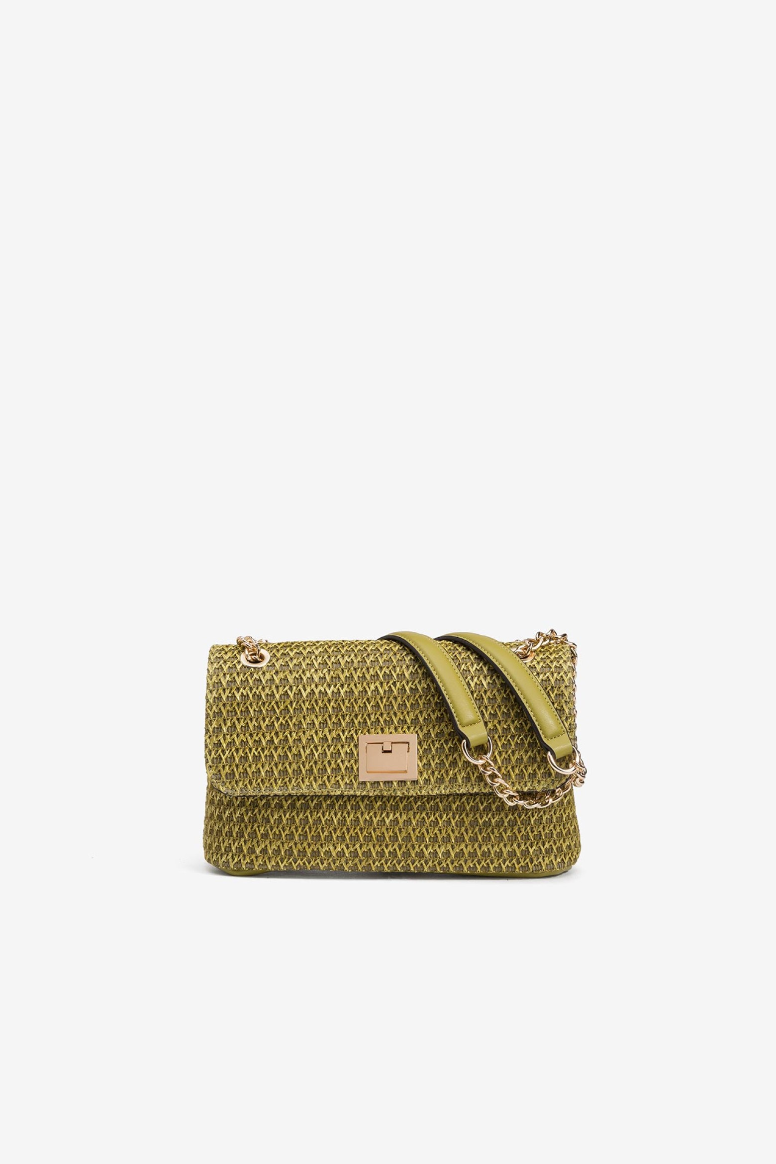 Straw Effect Crossbody Bag