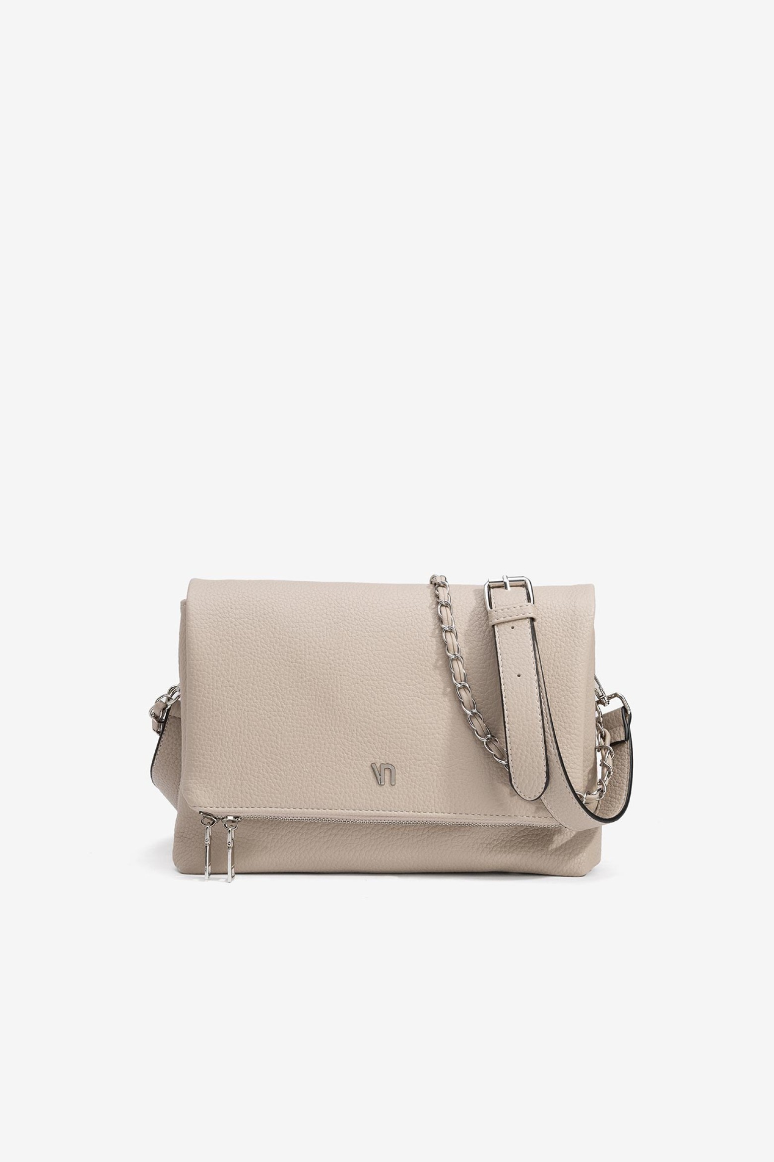 Leather Effect Shoulder Bag with Flap