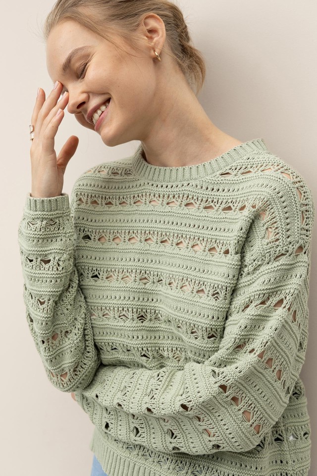 Sweater with Open Stitches