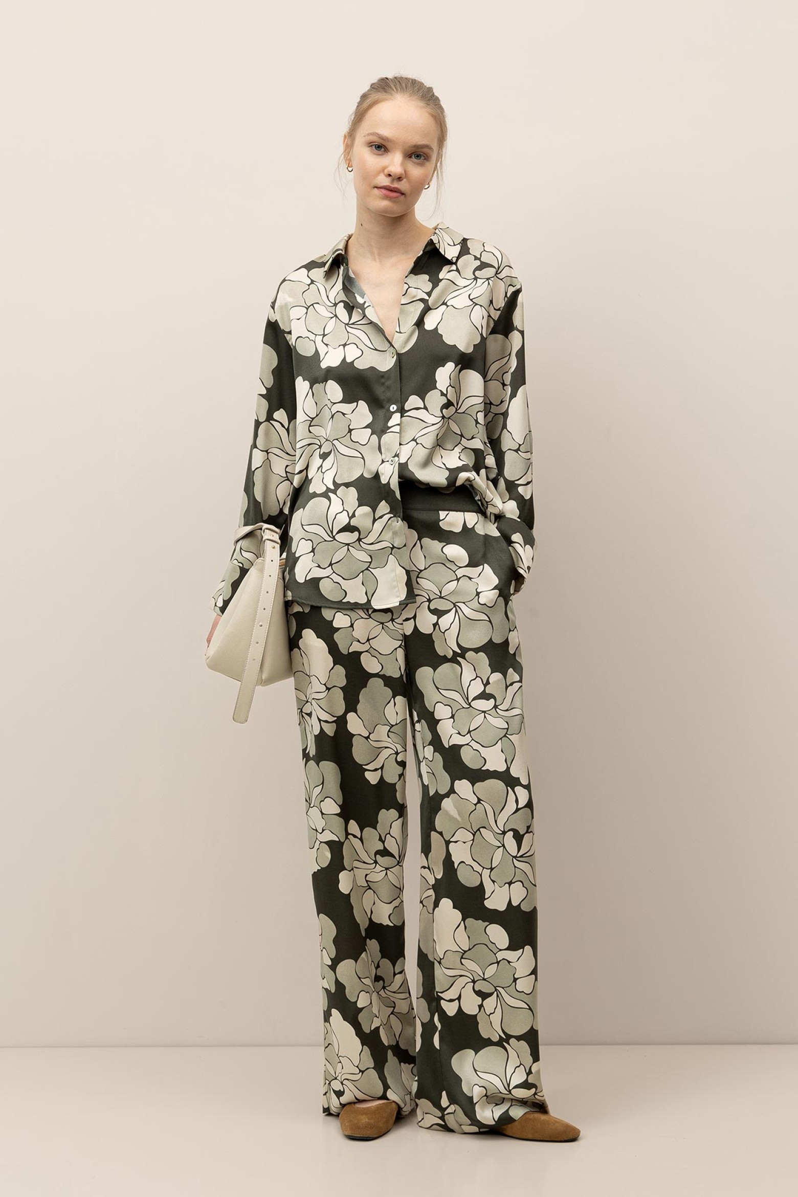 Pantaln Wide Leg Satinado