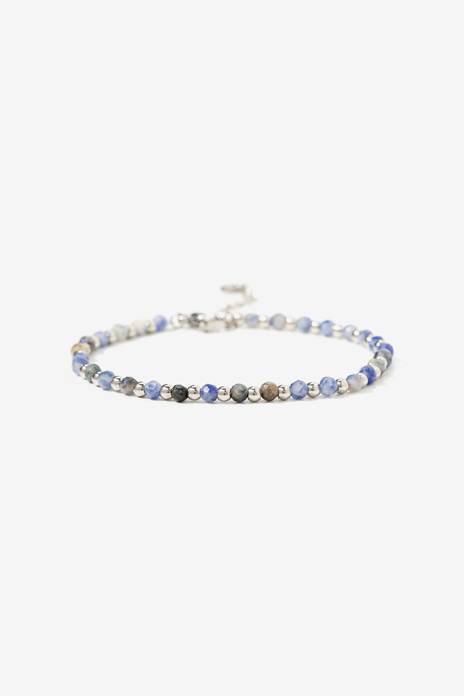 Stainless Steel Bracelet with Natural Stones