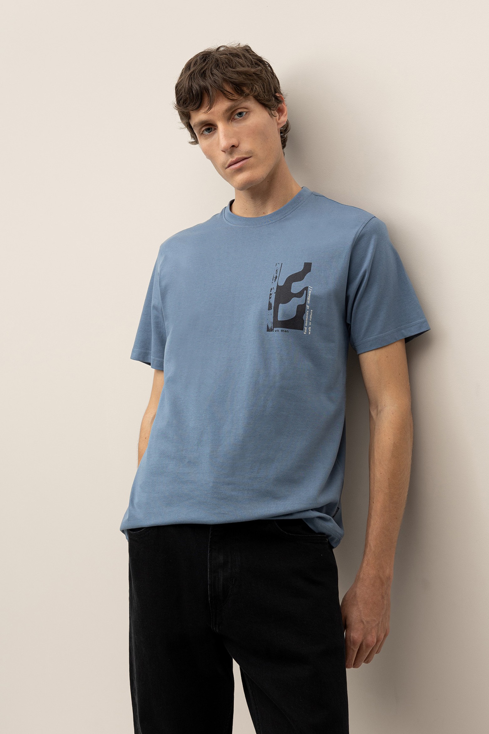 T-shirt de Algodo Estampada