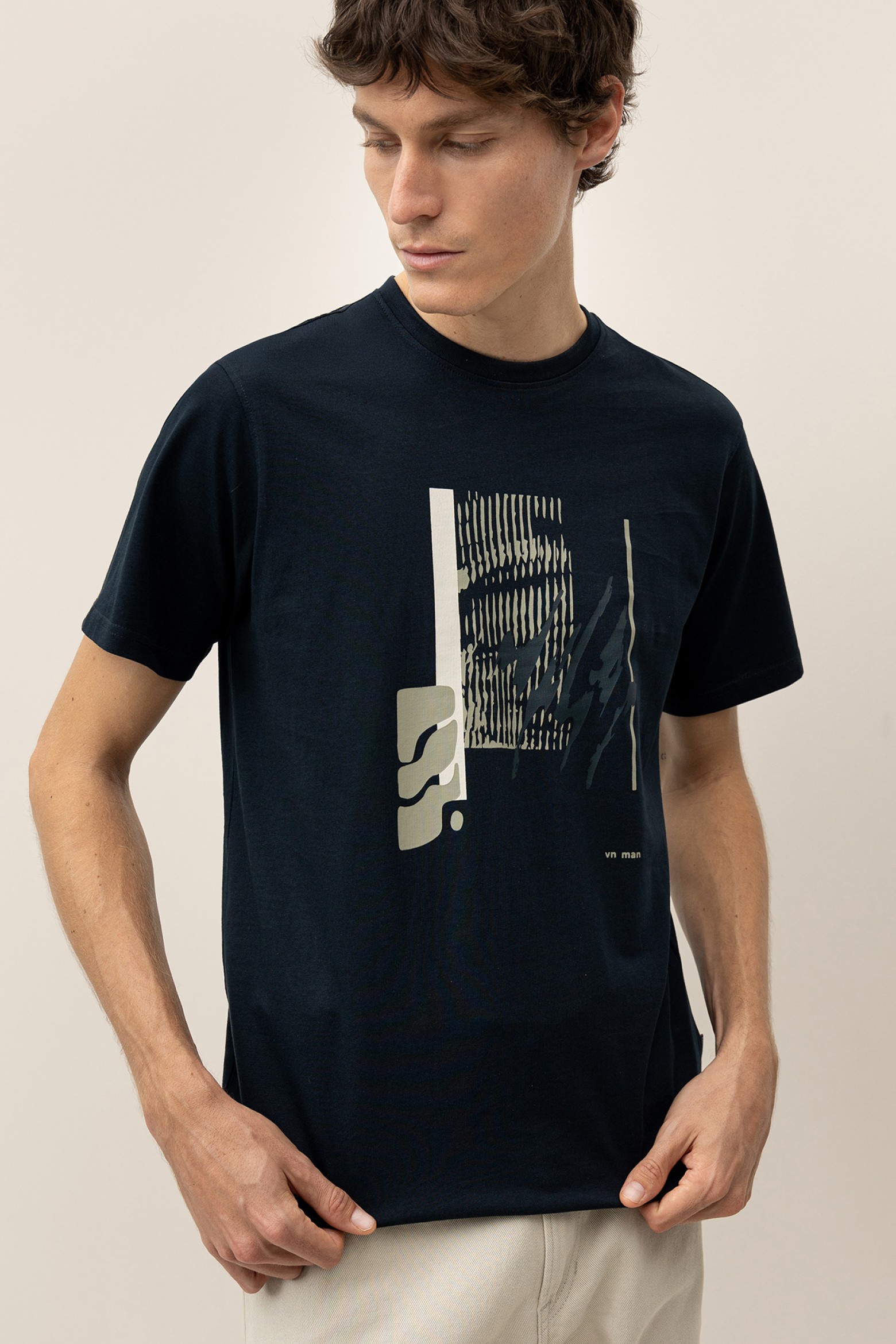 T-shirt de Algodo Estampada