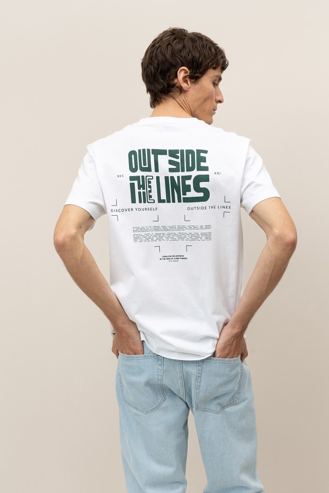 T-shirt de Algodo Costas Estampadas