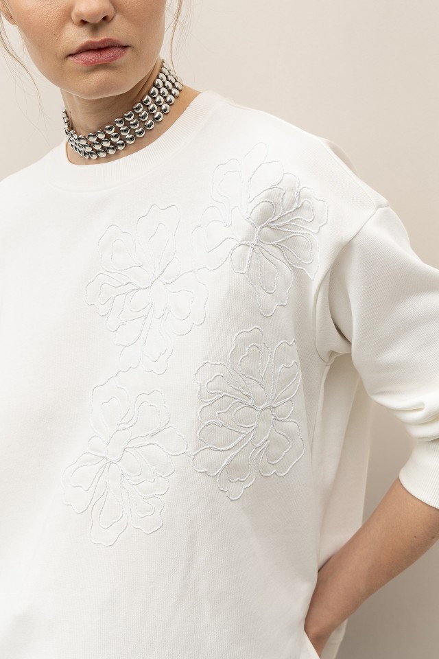 Embroidered Relaxed Sweatshirt Embroidered Relaxed Sweatshirt