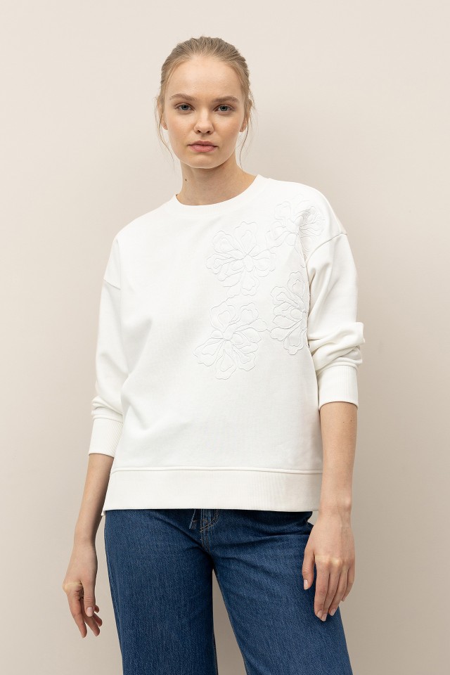 Embroidered Relaxed Sweatshirt Embroidered Relaxed Sweatshirt