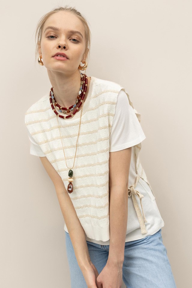 Striped Combined T-Shirt