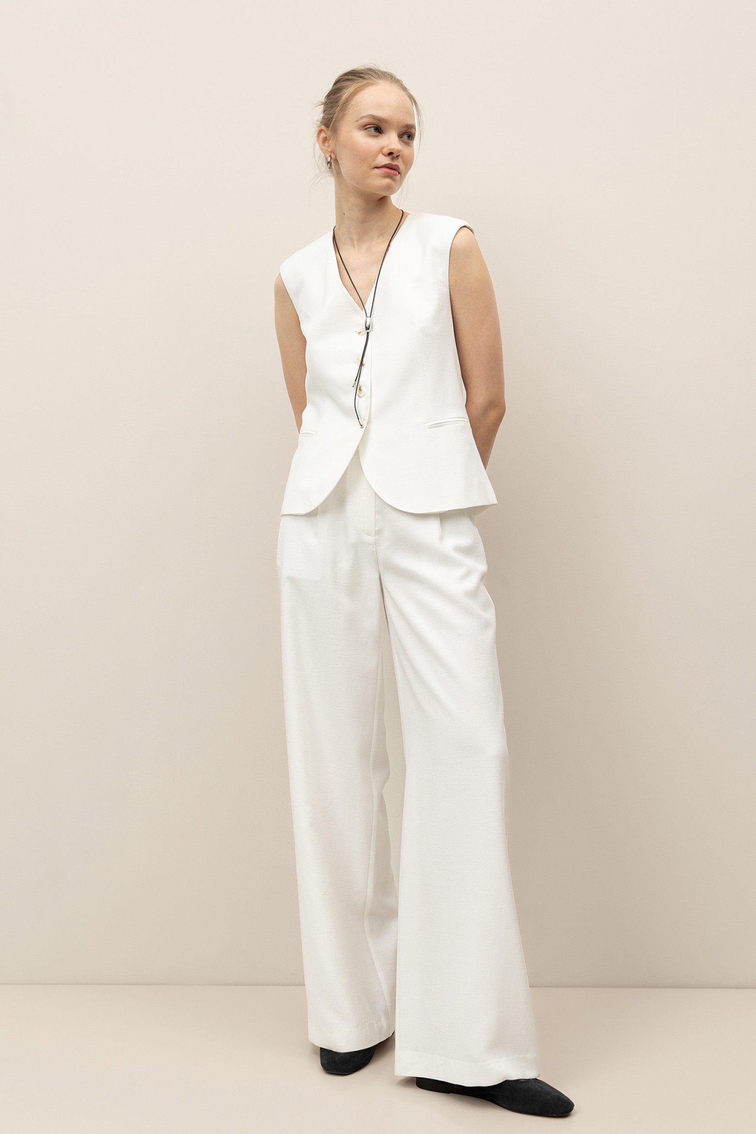 Wide Leg Pants with Belt