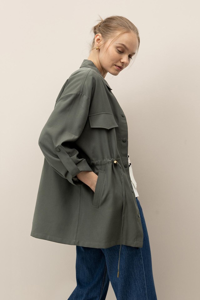 Adjustable Relaxed Fit Coat