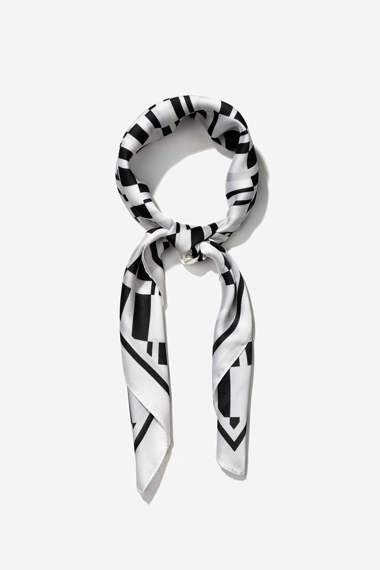 Geometric Print Satin Bandana