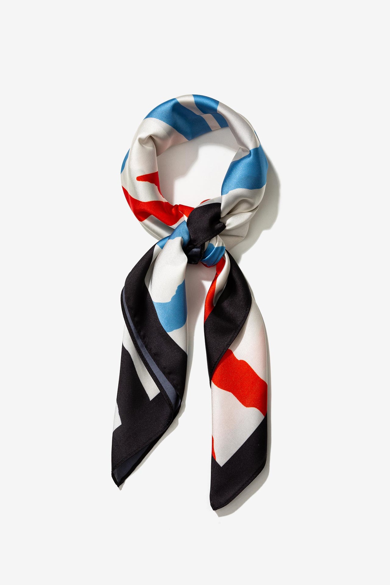 Satin Abstract Printed Bandana