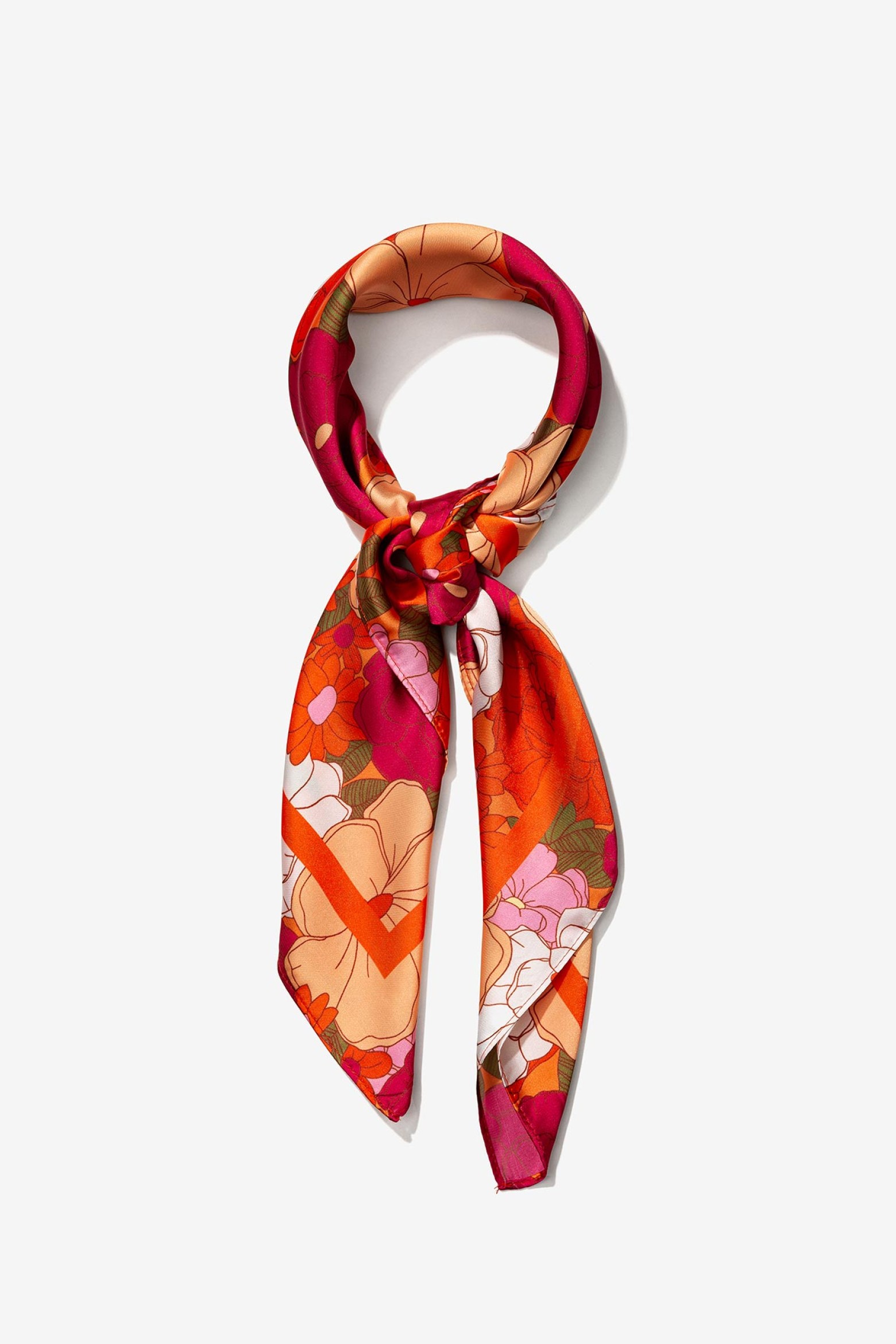 Satin Floral Bandana