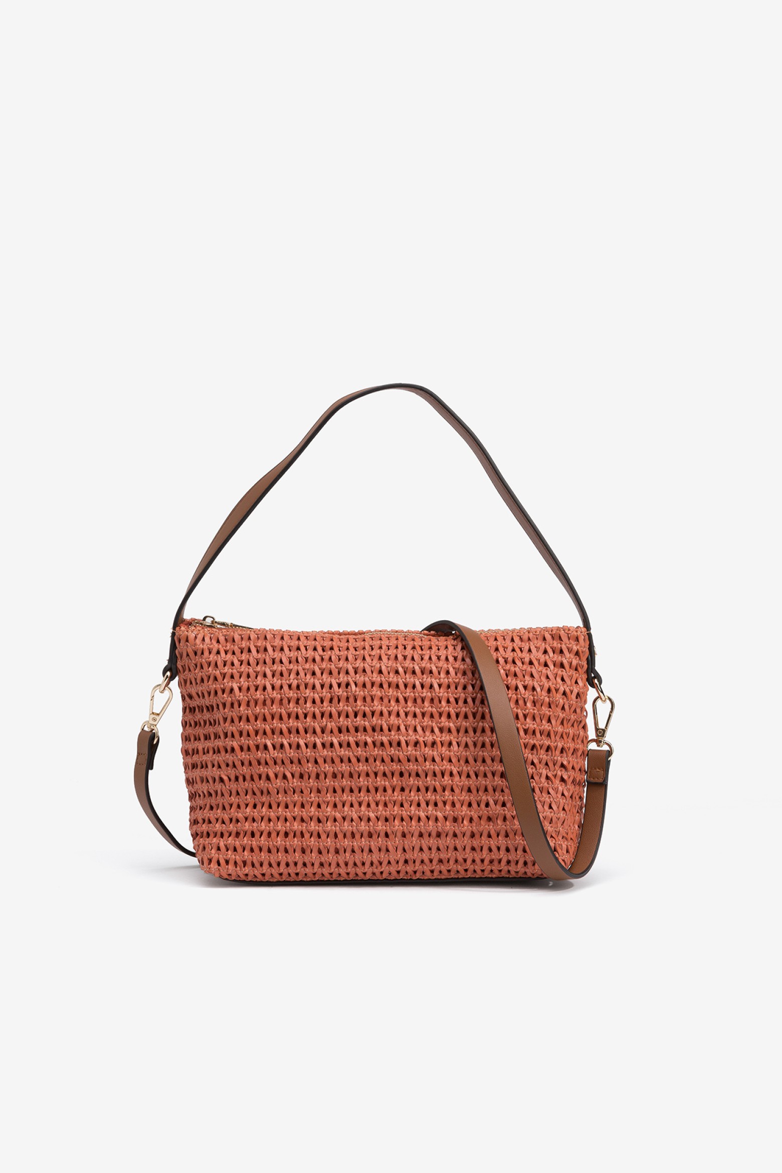 Crochet Bag with Leather Effect