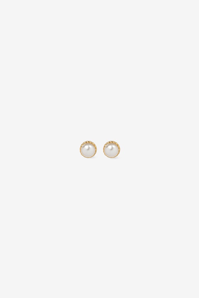 Pendientes de Acero Inoxidable con Efecto Perla