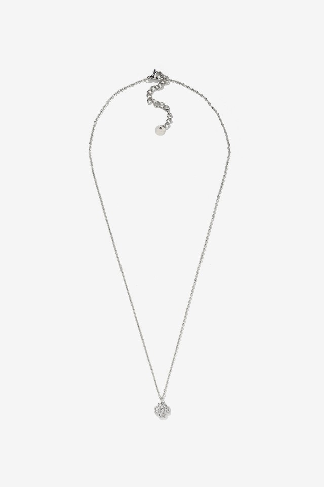 Collar de Acero Inoxidable con Trbol Brillante