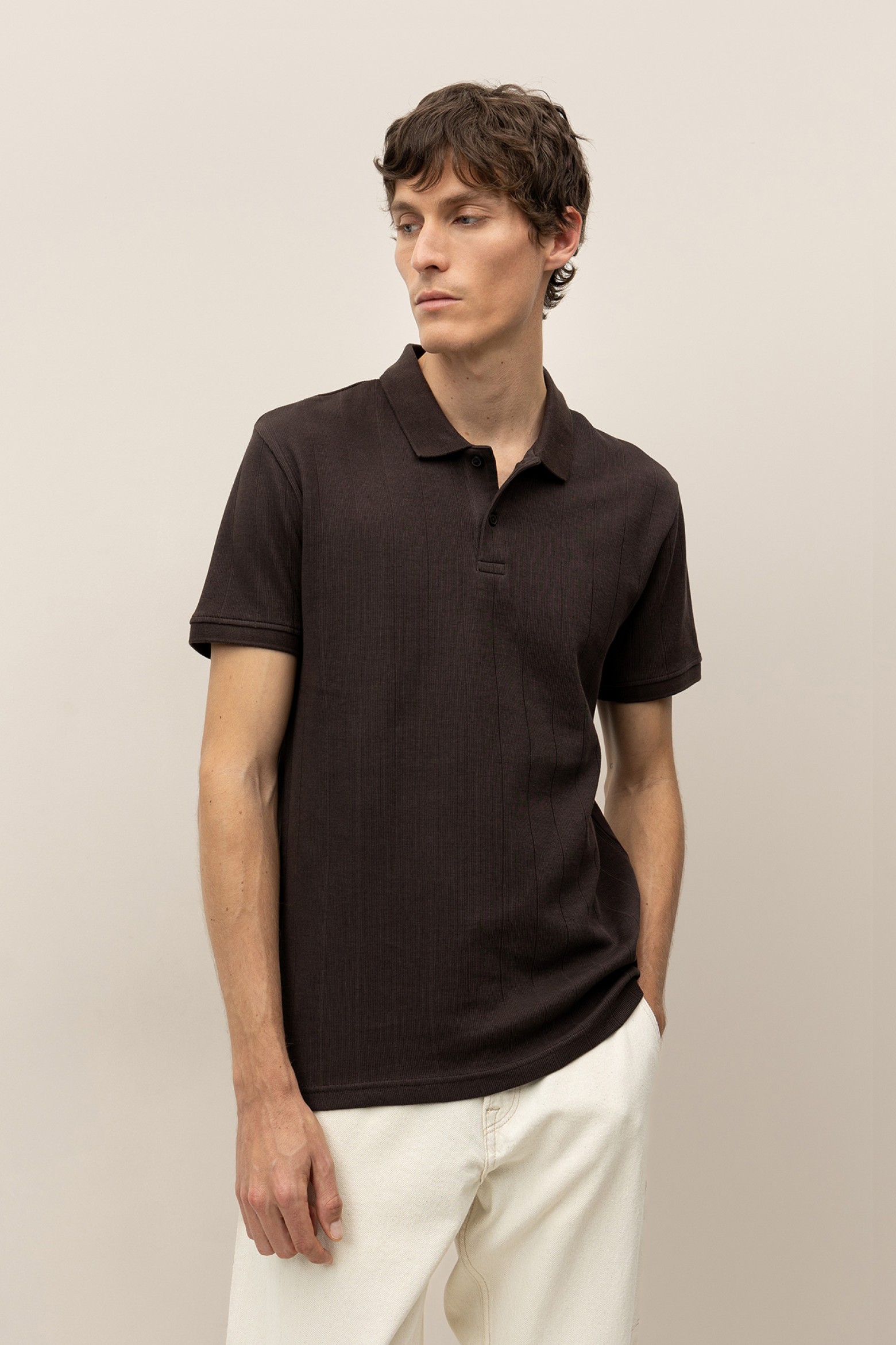 Polo con Relieve a Rayas