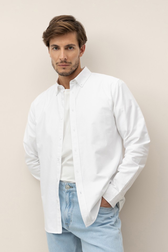Camisa Oxford De Algodn