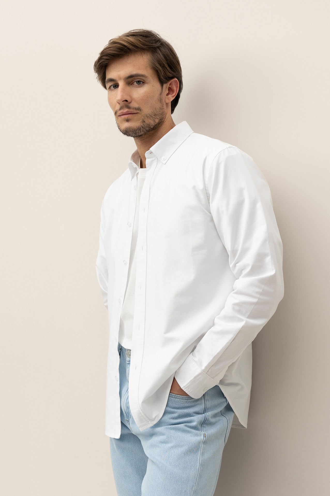 Camisa Oxford de Algodo