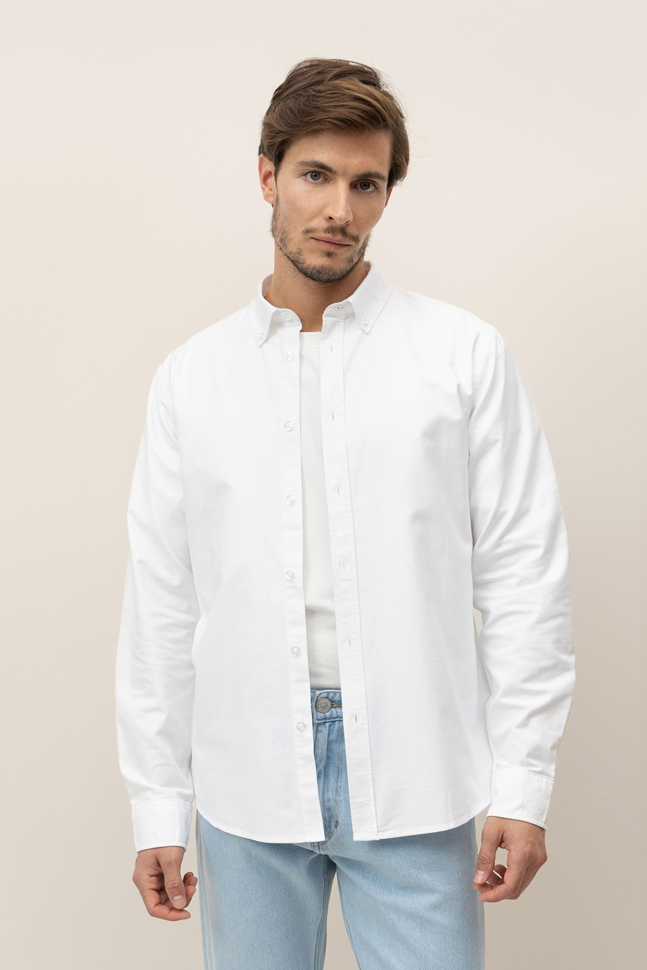 Camisa Oxford de Algodo