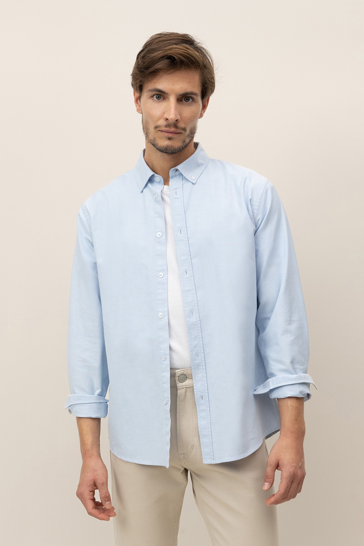 Camisa Oxford de Algodo