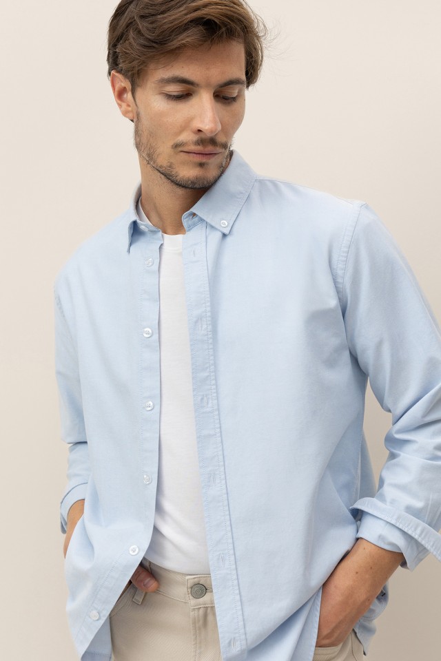 Camisa Oxford De Algodn