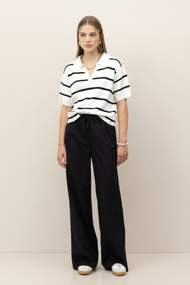 Pantaln Wide Leg Cintura Elstica