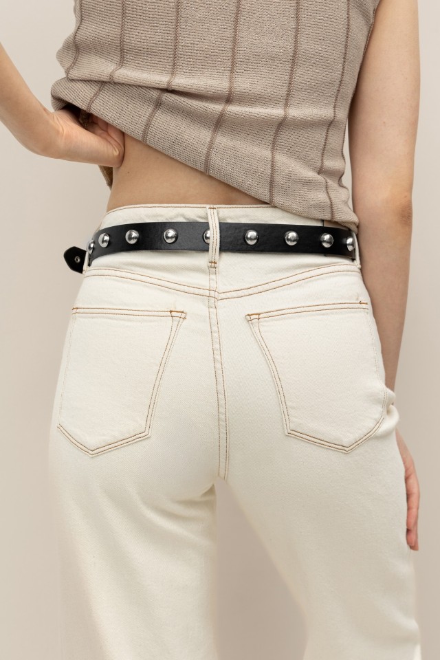 Belt with Metallic Applications