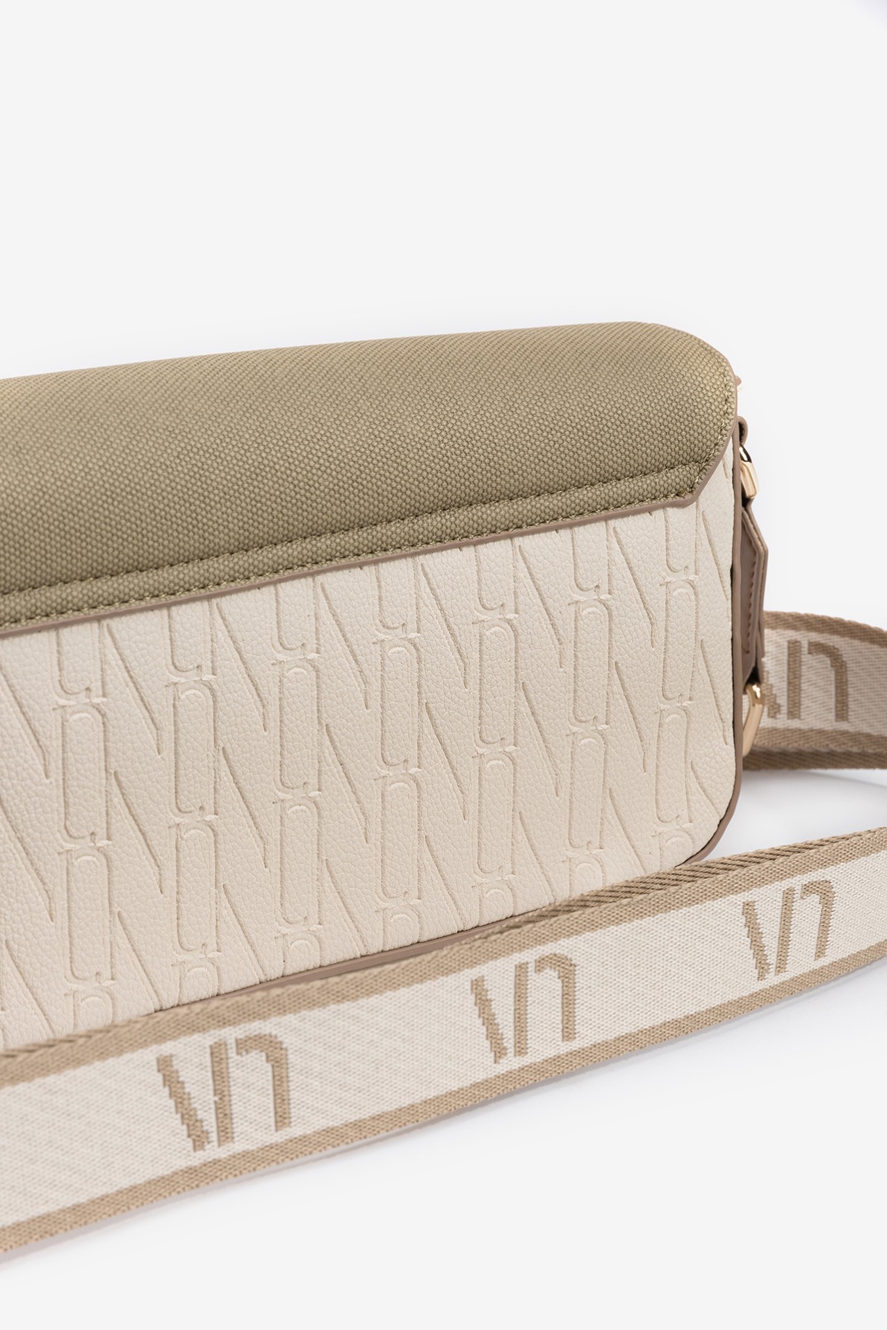 Bolso Bandolera Bicolor con Solapa