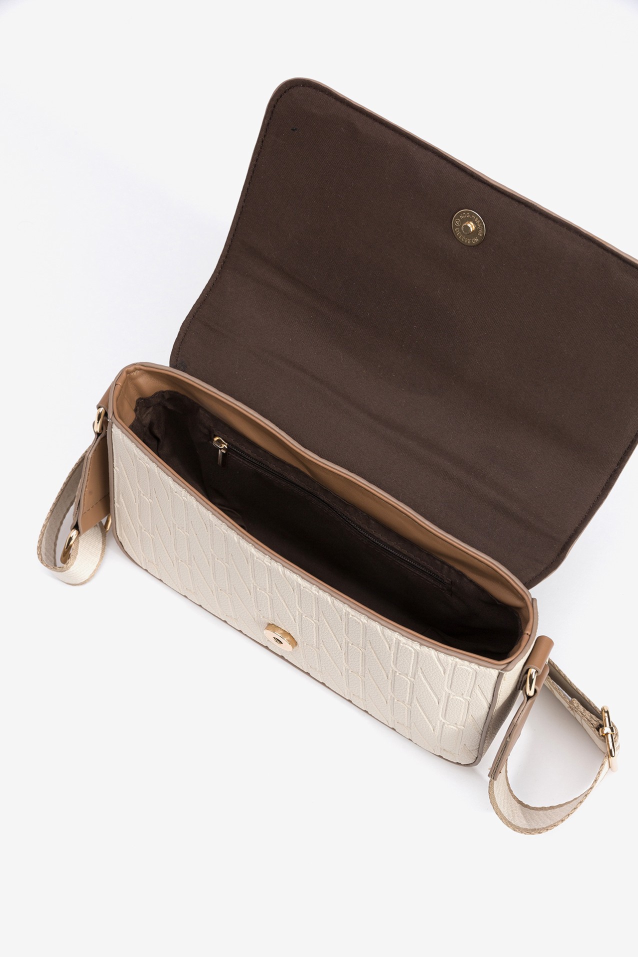 Bolso Bandolera Bicolor con Solapa