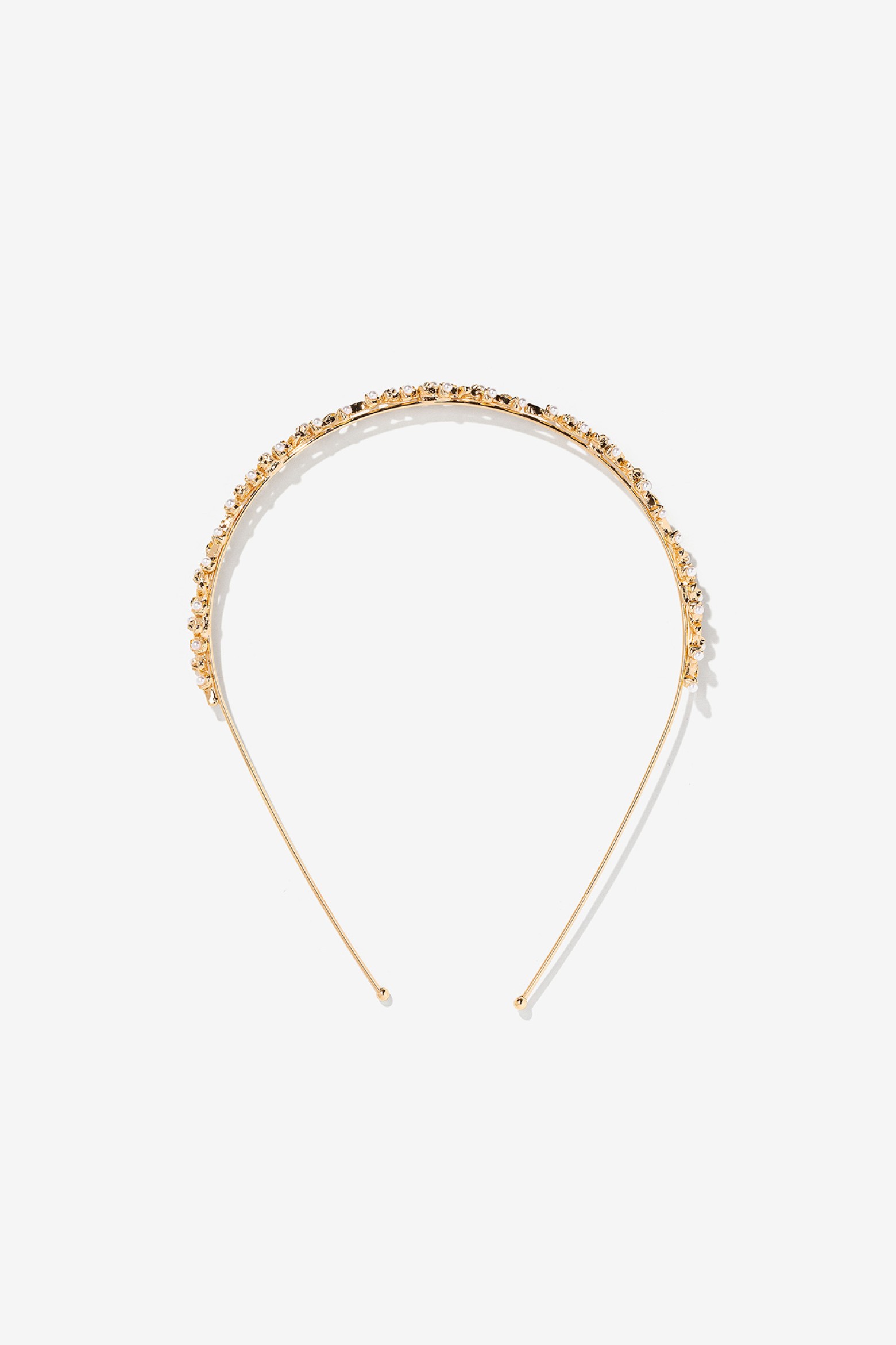 Metallic Headband with Leaves
