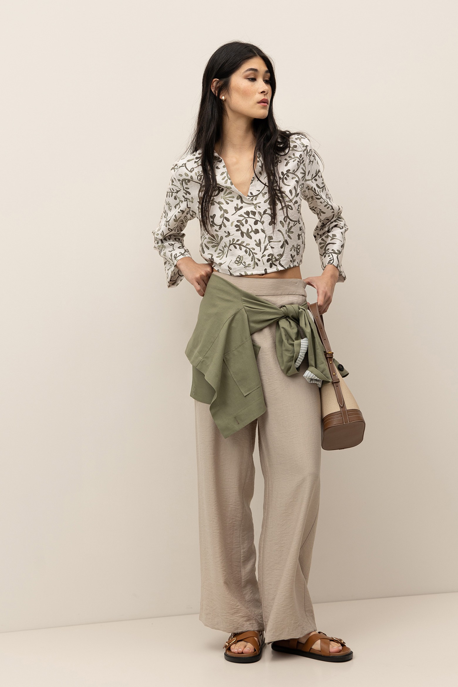 Calas Wide-Leg Texturizadas