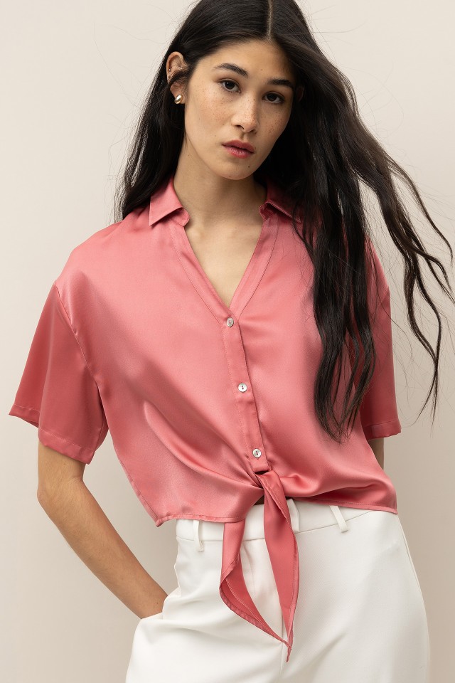 Relaxed Shirt with Bow