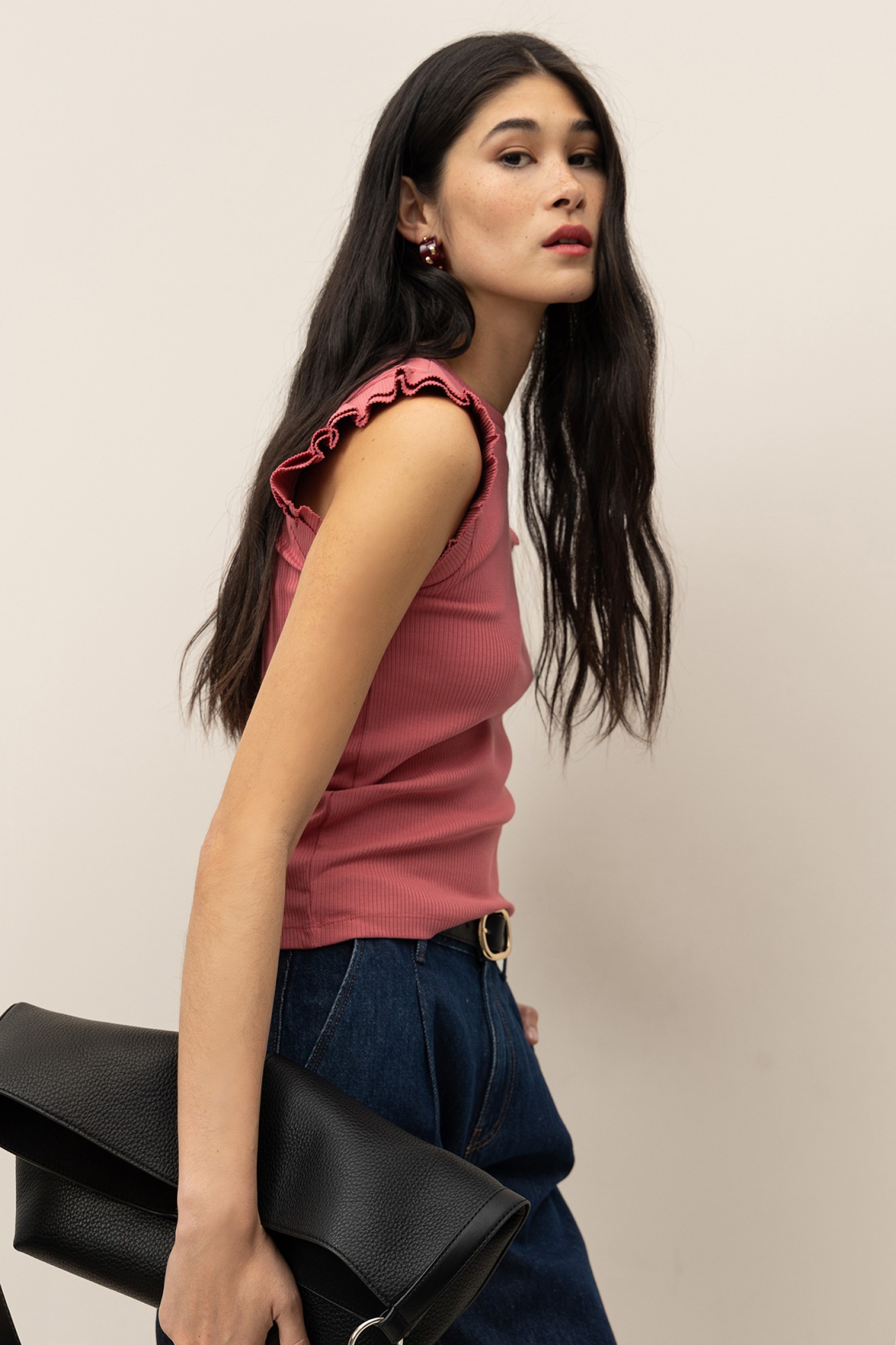 T-Shirt Super Slim Folhos